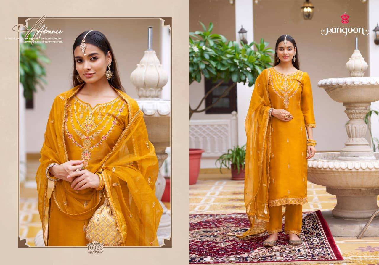 Rangoon hemani 3 pcs kurti gujarat wholesale market